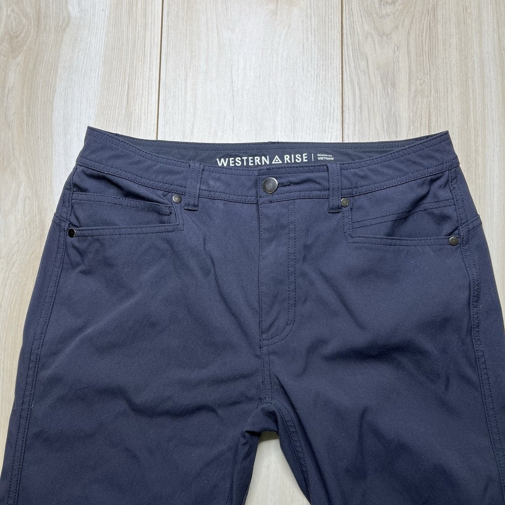 Western Rise Evolution Chino Pants Mens 31x27 Black Tapered Leg Performance - Picture 6 of 10